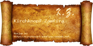 Kirchknopf Zamfira névjegykártya